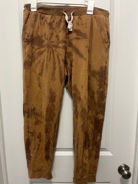Electric & Rose Brown Tie Dye Design Sweat Joggers Size Medium
